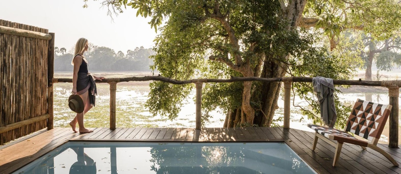 Guest tent pool at Sungani camp in the South Luangwa National Park