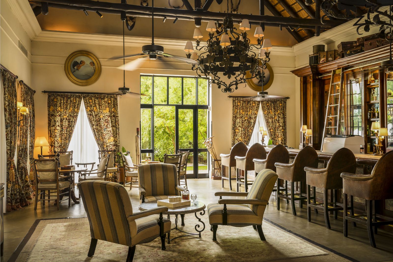 The Traveller's Bar at The Royal Livingstone at Victoria Falls in Zambia