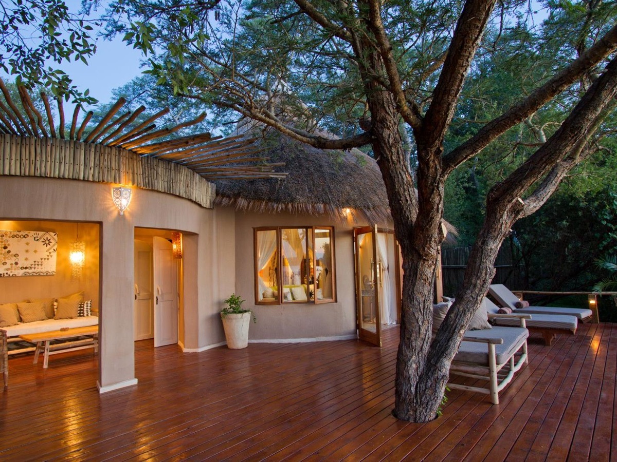 River Cottage Terrace at Tongabezi Lodge in Zambia