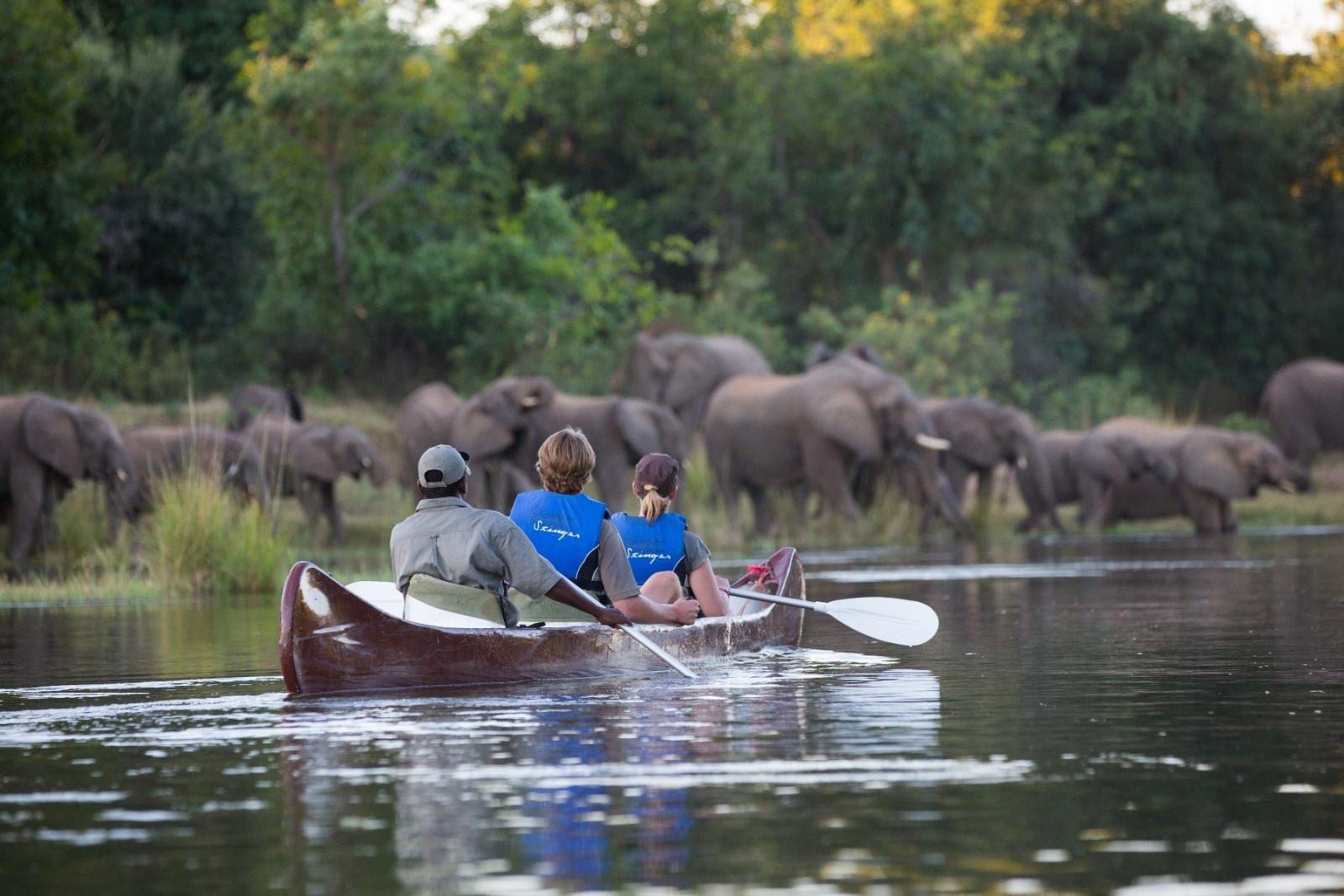 Canoeing from Chongwe River House