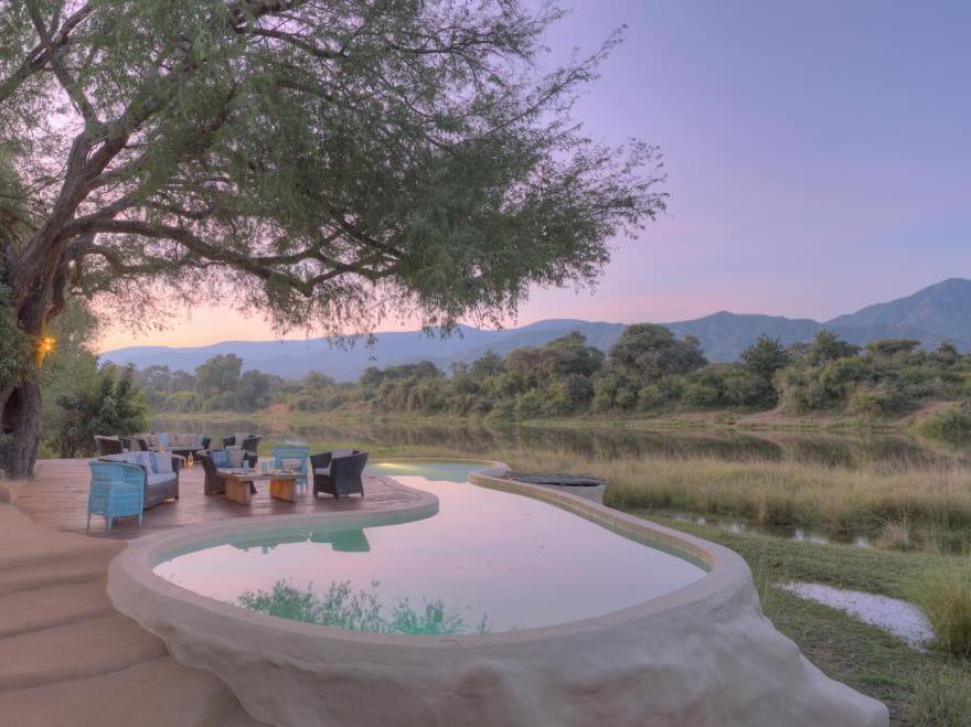 The pool at Chongwe River House