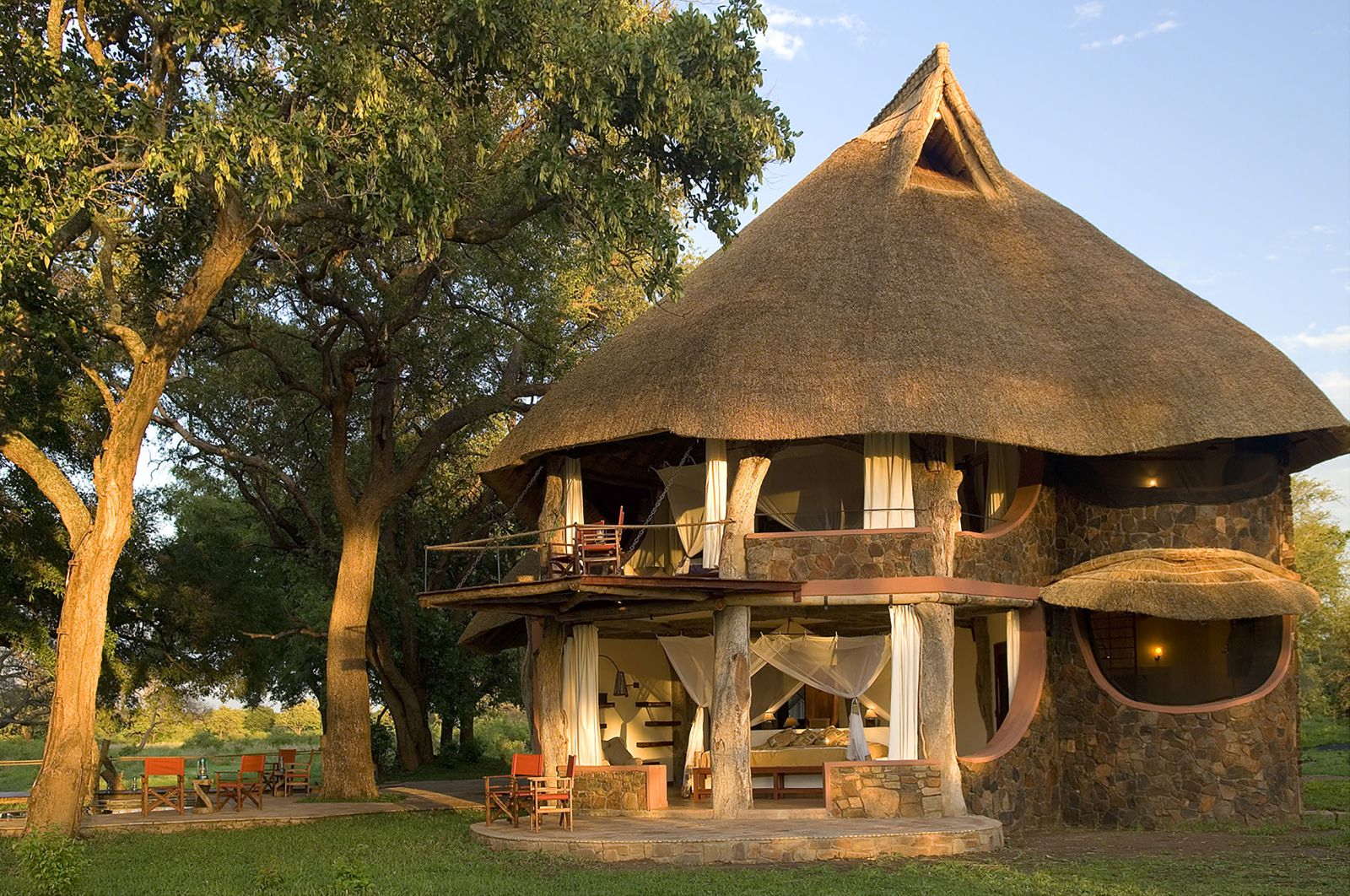 Exterior of the the Luangwa Safari House in Zambia