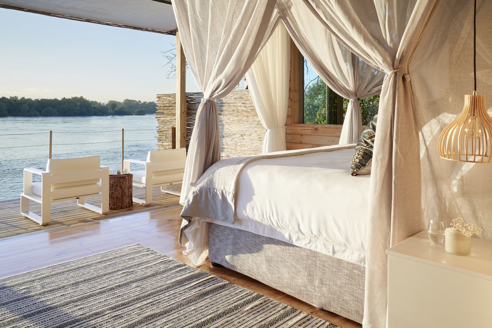 Vic Falls River Lodge - Island Treehouse Suites - view from bed