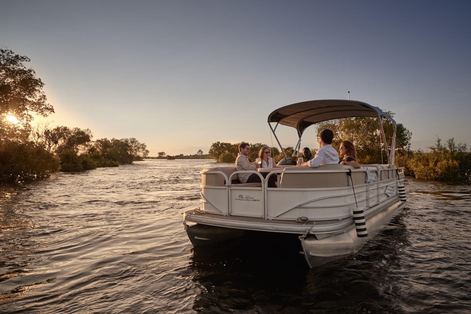 River cruise safari at Victoria Falls River Lodge in Zambezi National Park in Zimbabwe