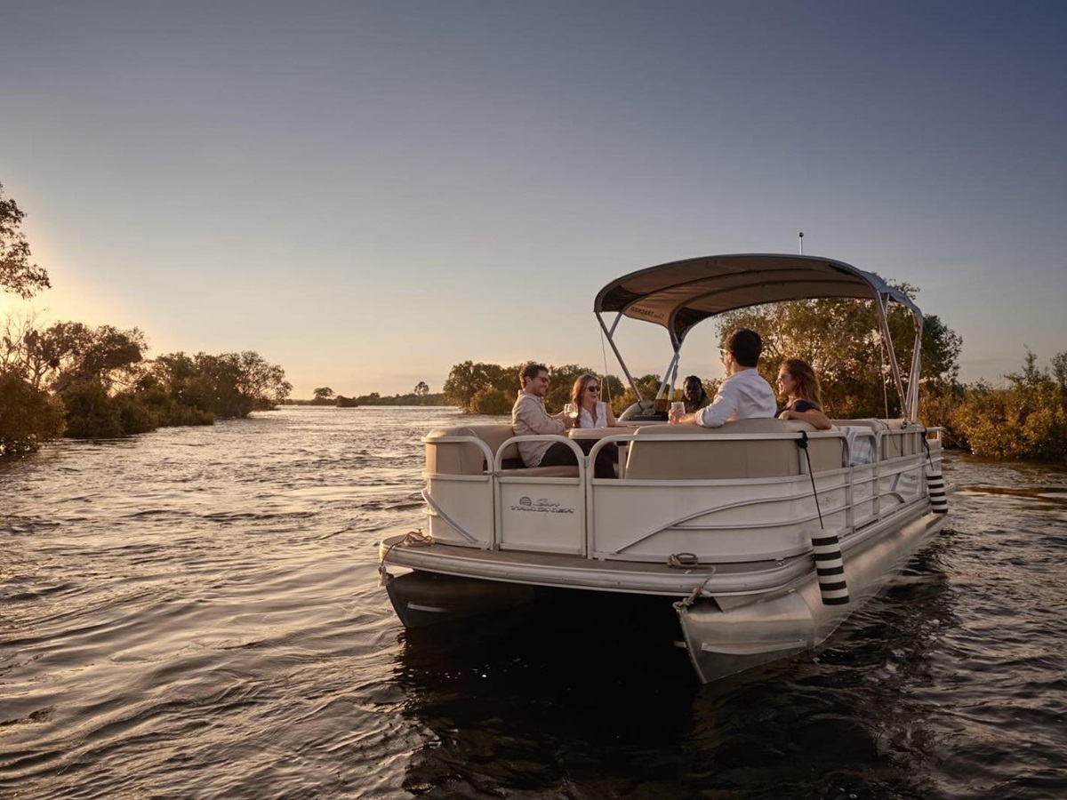 River cruise safari at Victoria Falls River Lodge in Zambezi National Park in Zimbabwe