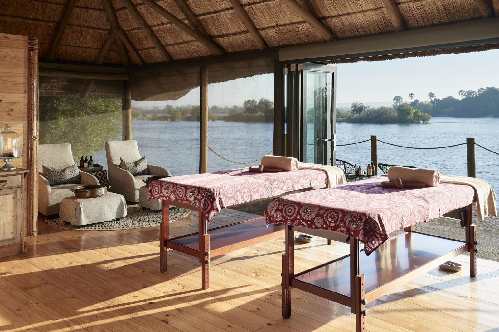 Spa at Victoria Falls River Lodge in Zambezi National Park in Zimbabwe