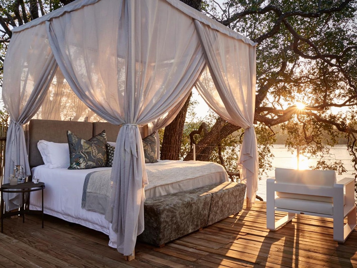 Starbed at Victoria Falls River Lodge in Zambezi National Park in Zimbabwe