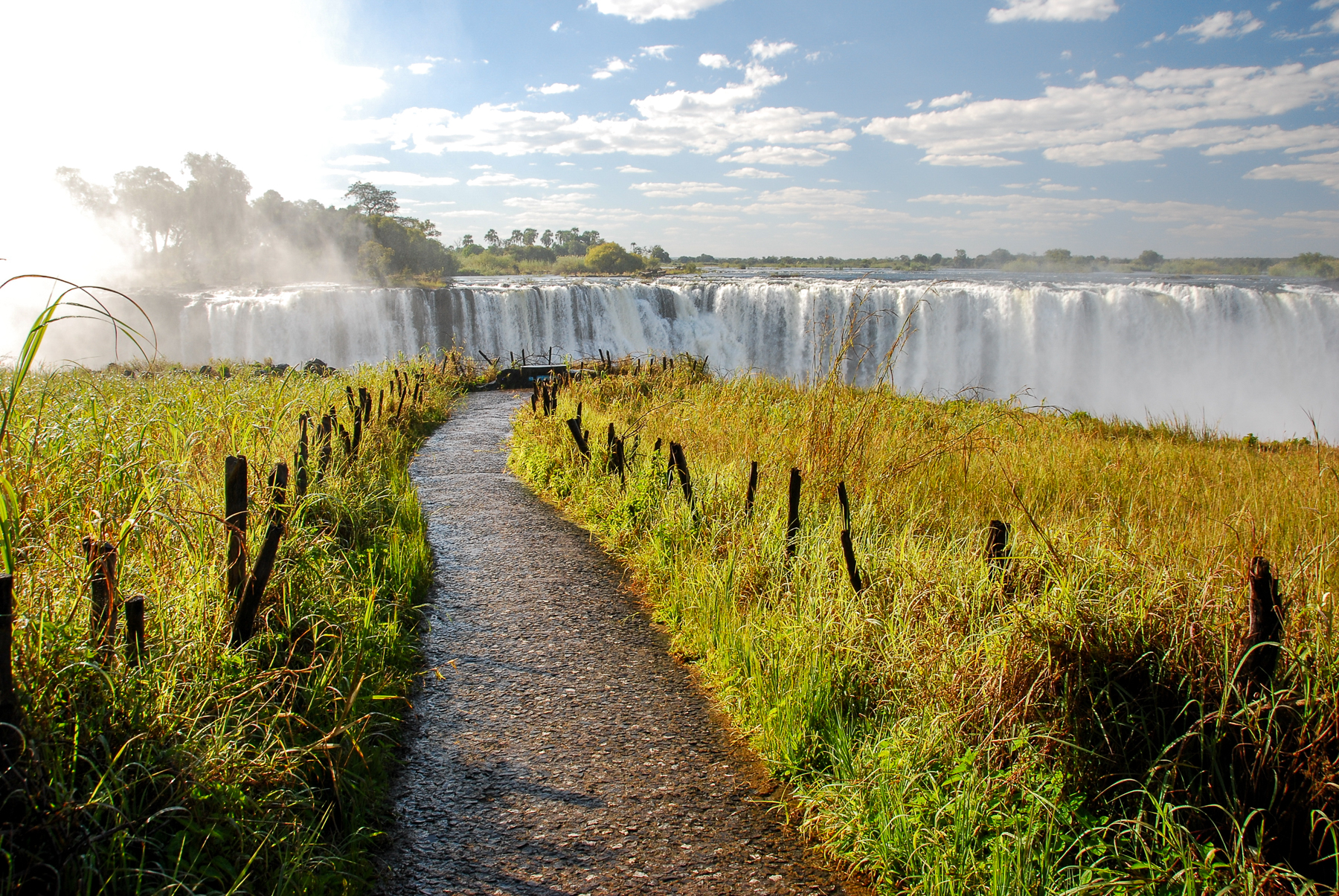 Walking path at Victoria Falls in Zimbabwe