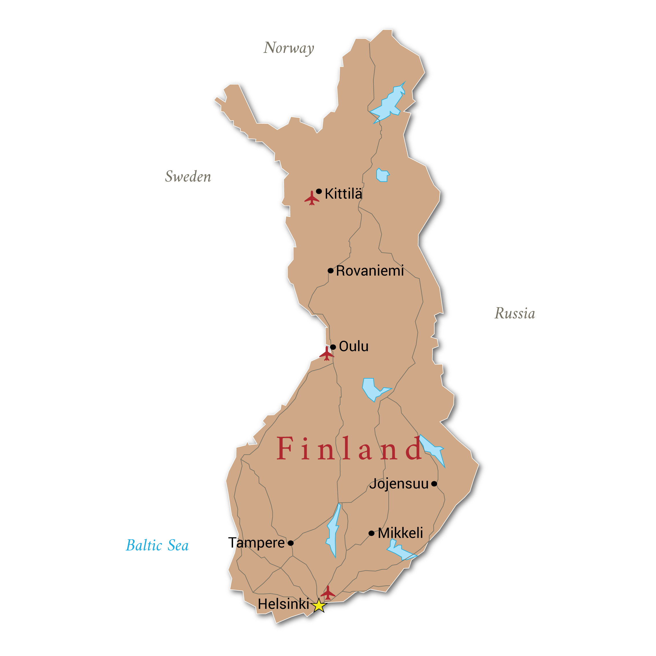 Map of Finland