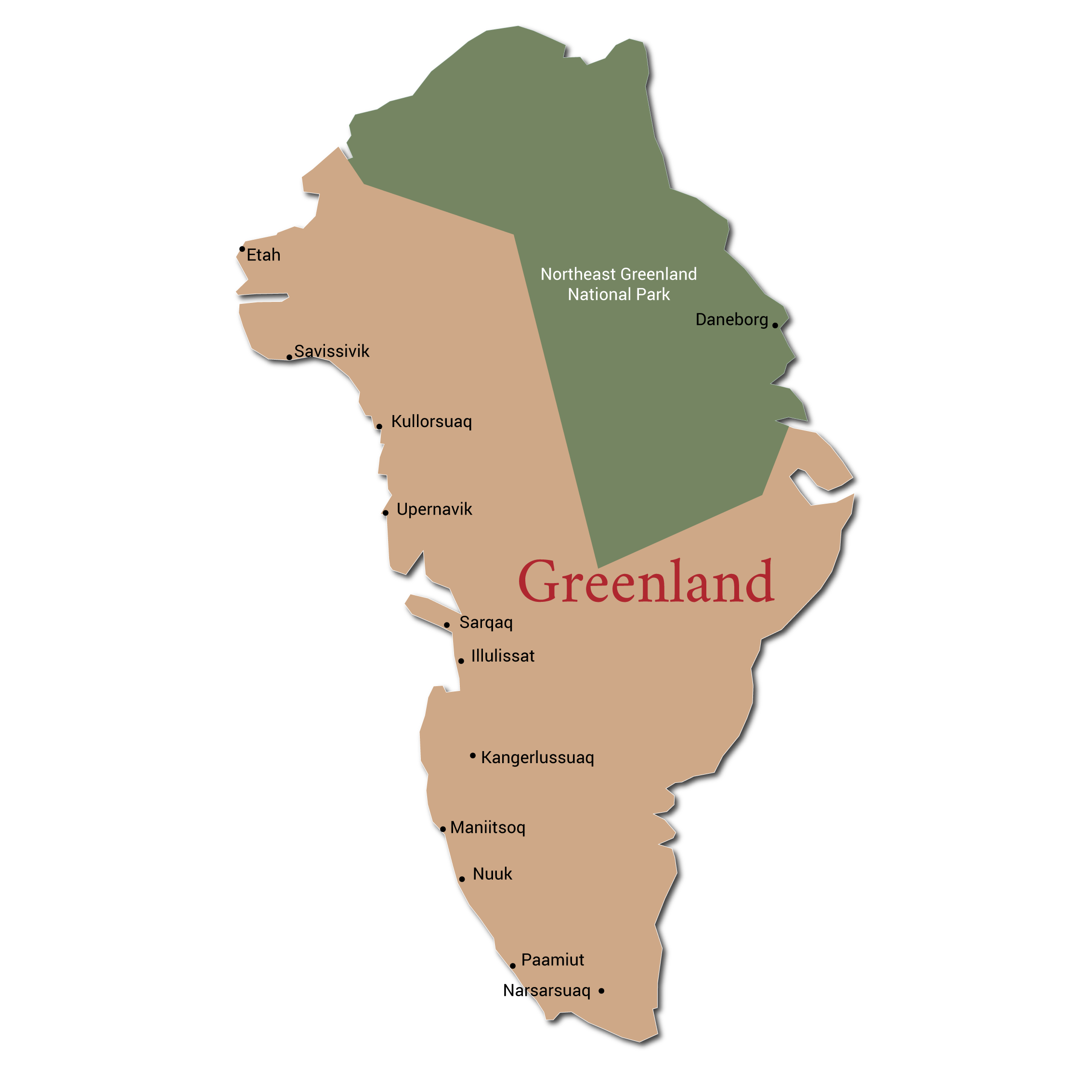 Map of Greenland