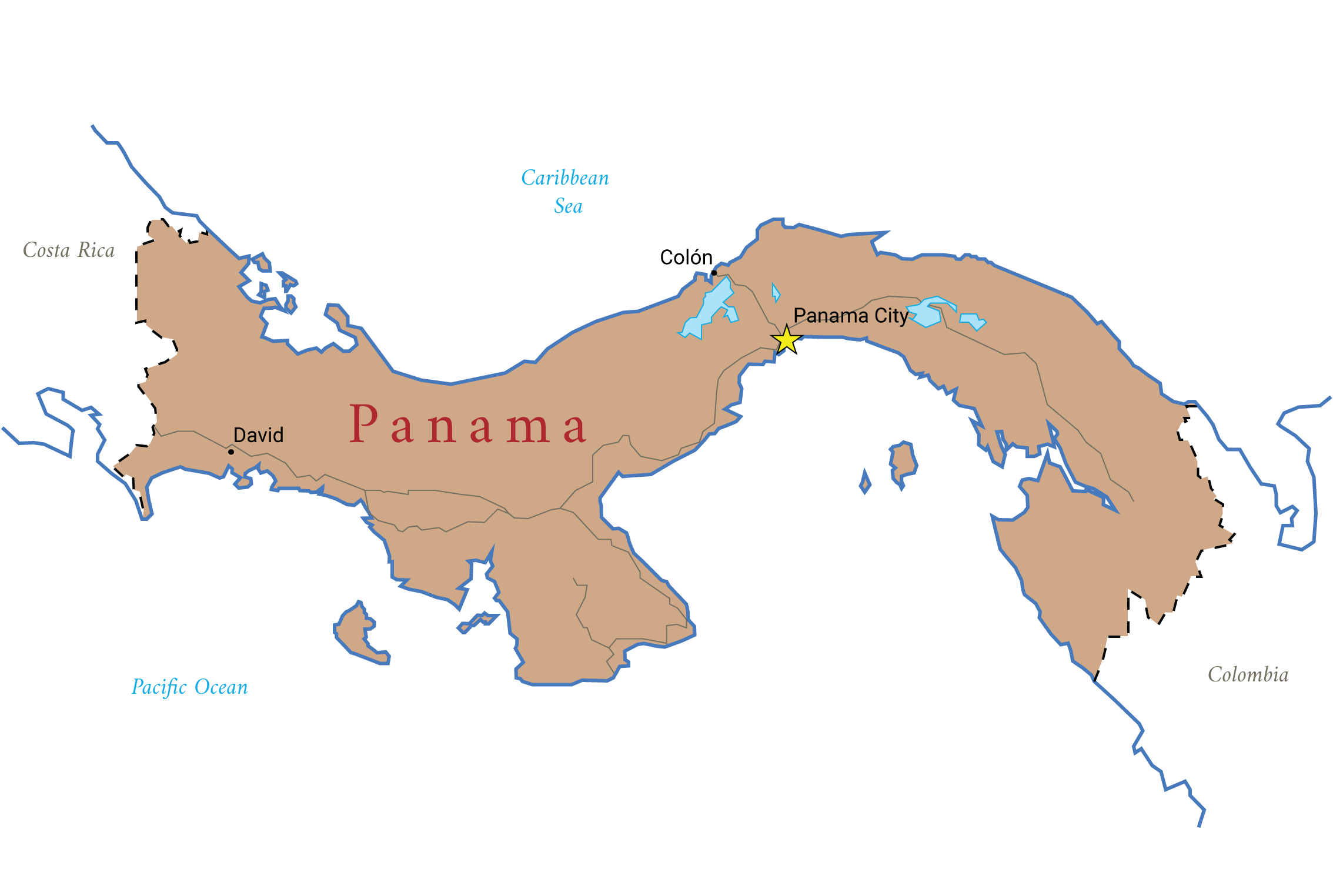 Red Savannah branded map of Panama