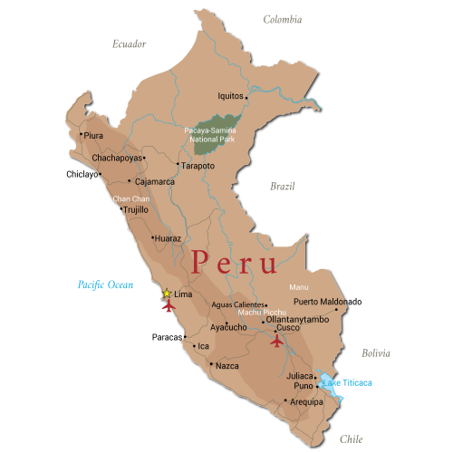 Map of Peru