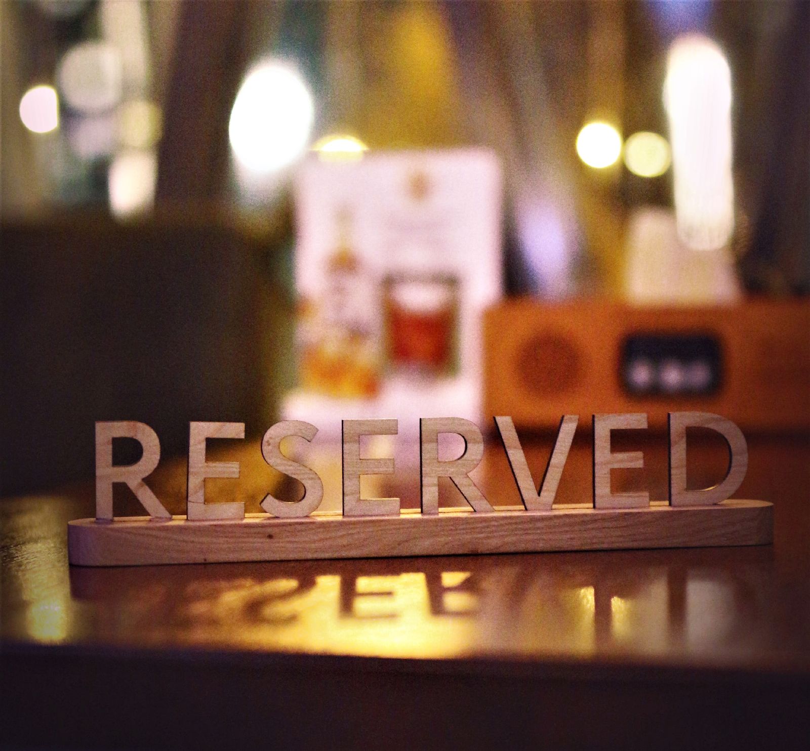 A reserved area in a bar