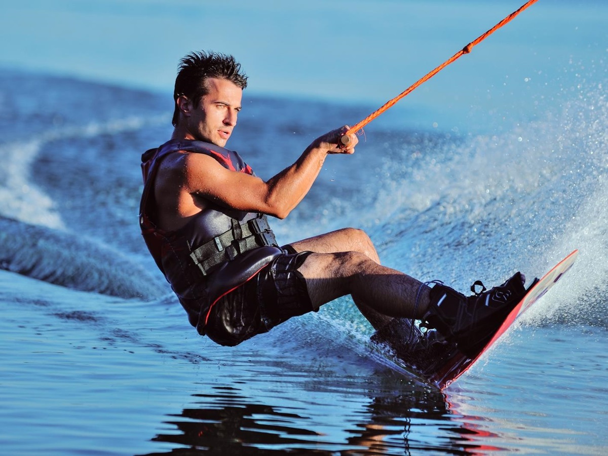 Man wakeboarding
