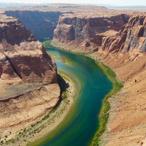 Horseshoe bend in the river in Colorado