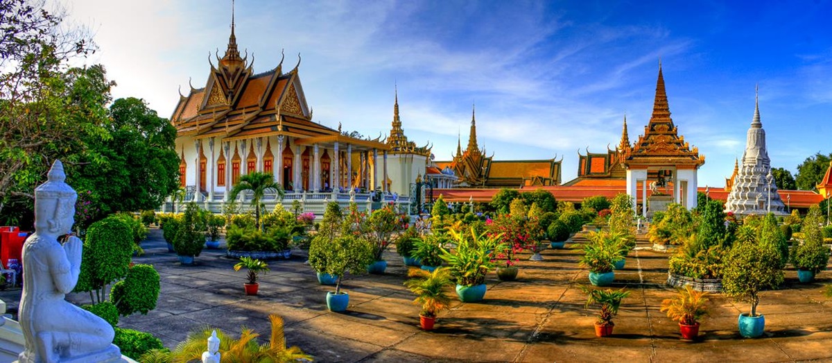 The Royal Palace exterior in Cambodia