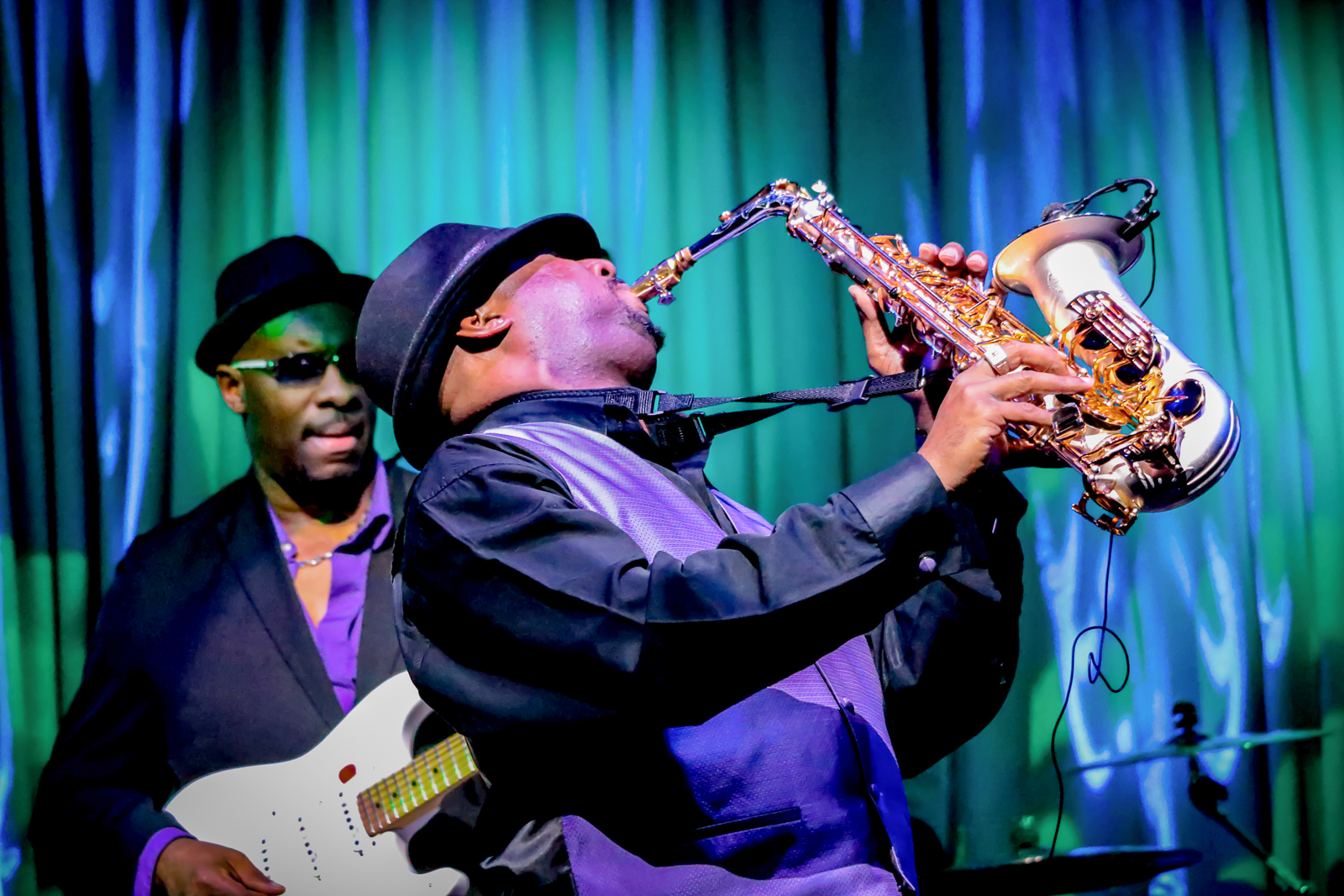 Musicians during a jazz performance