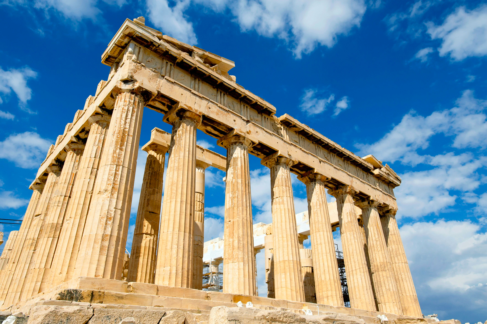 Low angle view of the Parthenon