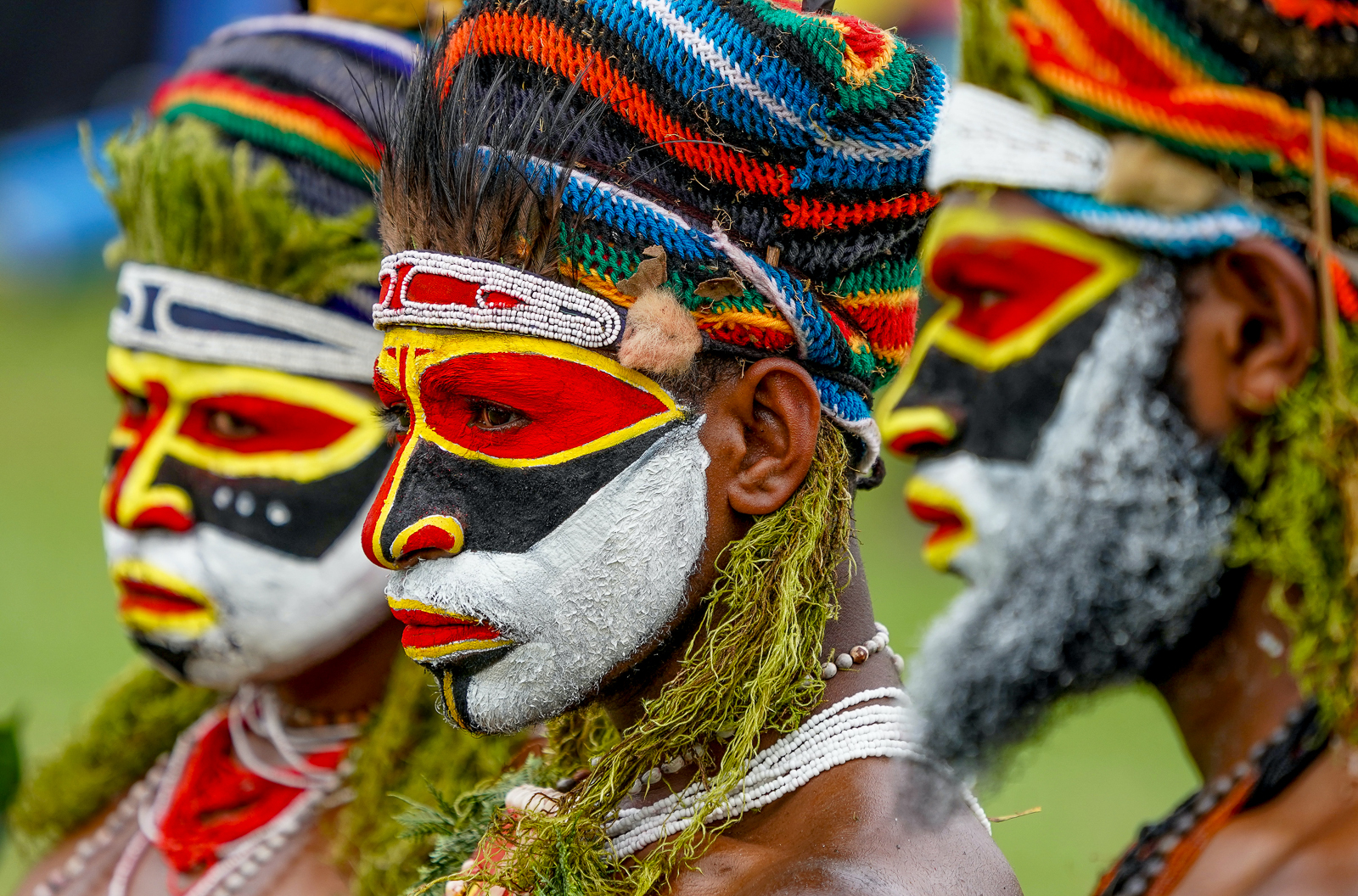 Cultural face paint close up 