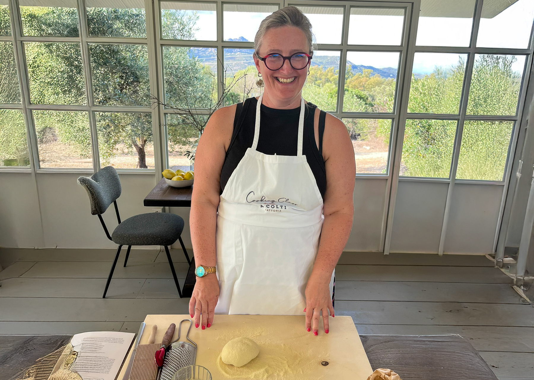 Clare Watkins, Red Savannah's Europe specialist, at a cooking class