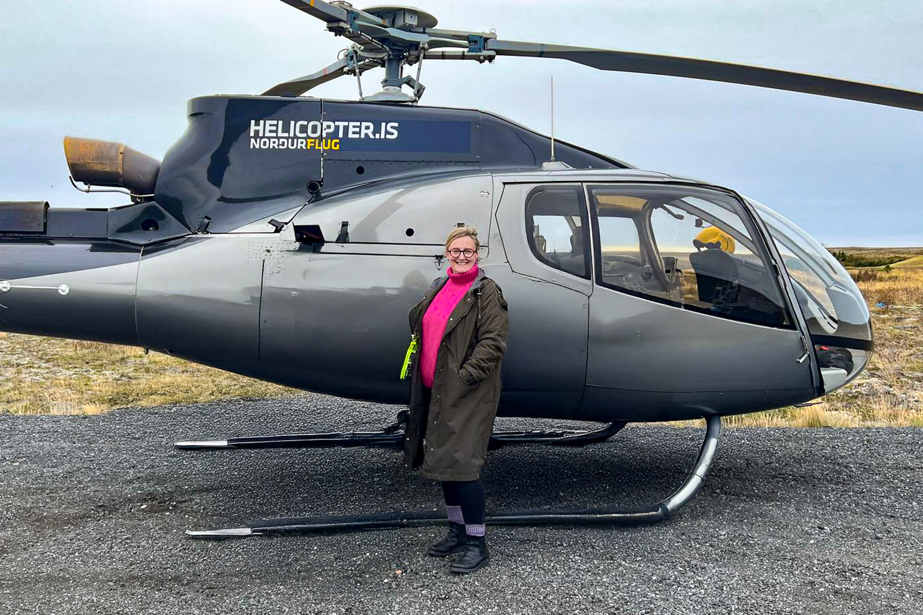 Red Savannah's Europe specialist with a helicopter in Iceland