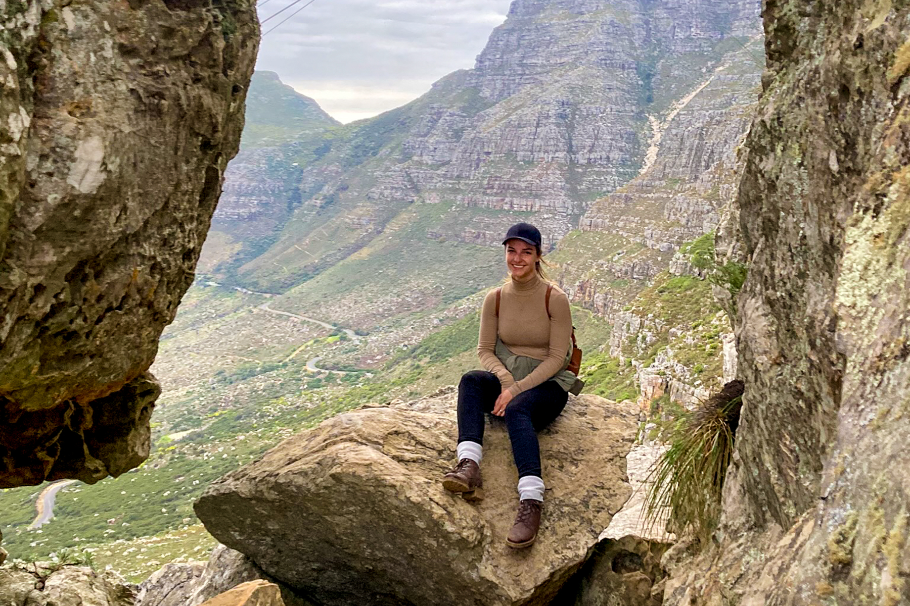 Nora, Red Savannah's Africa travel specialist, hiking in South Africa