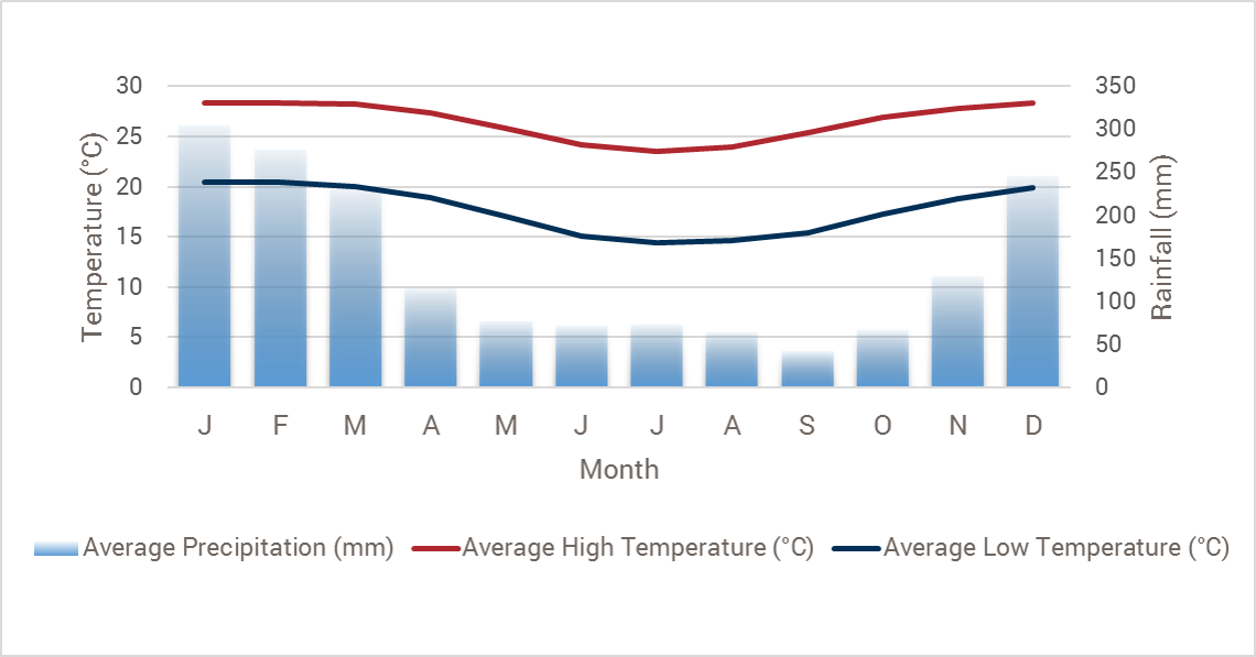 Madagascar weather chart