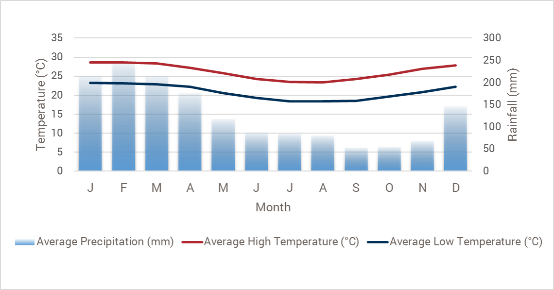 Mauritius weather chart