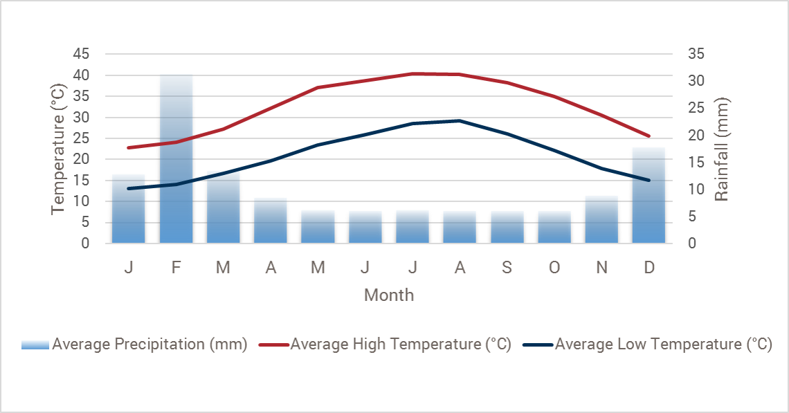 United Arab Emirates weather chart