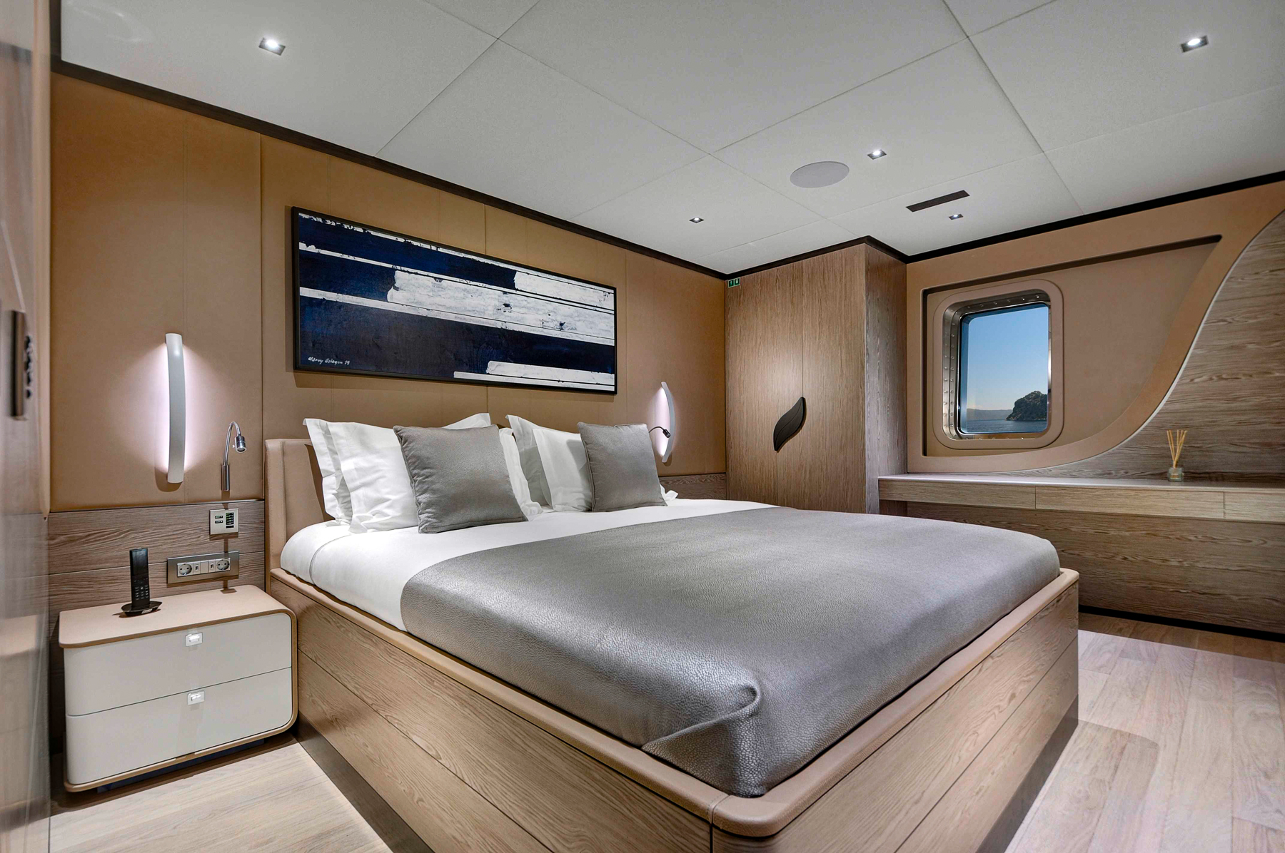 A double cabin onboard the All About U 2 luxury yacht in Turkey