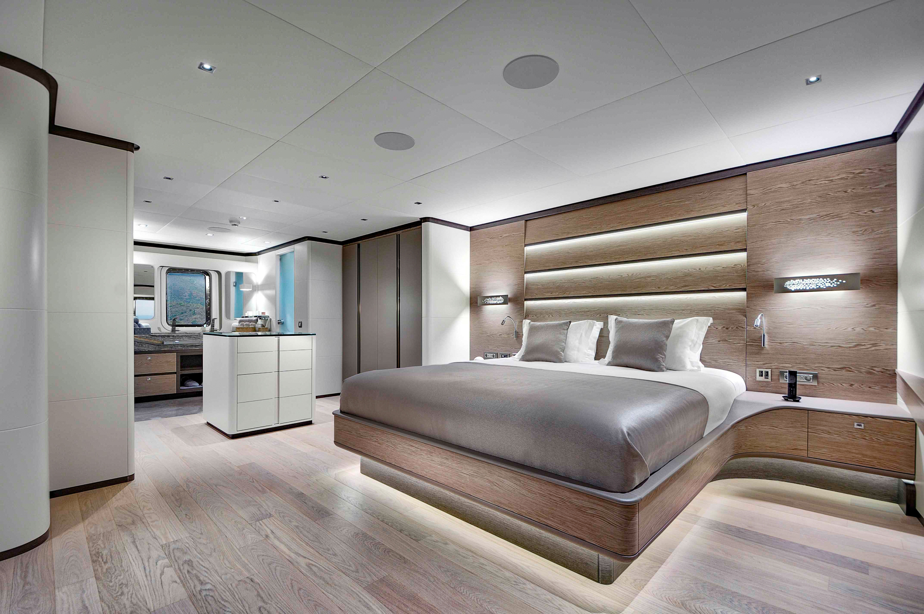 Main cabin onboard the All About U 2 luxury yacht in Turkey