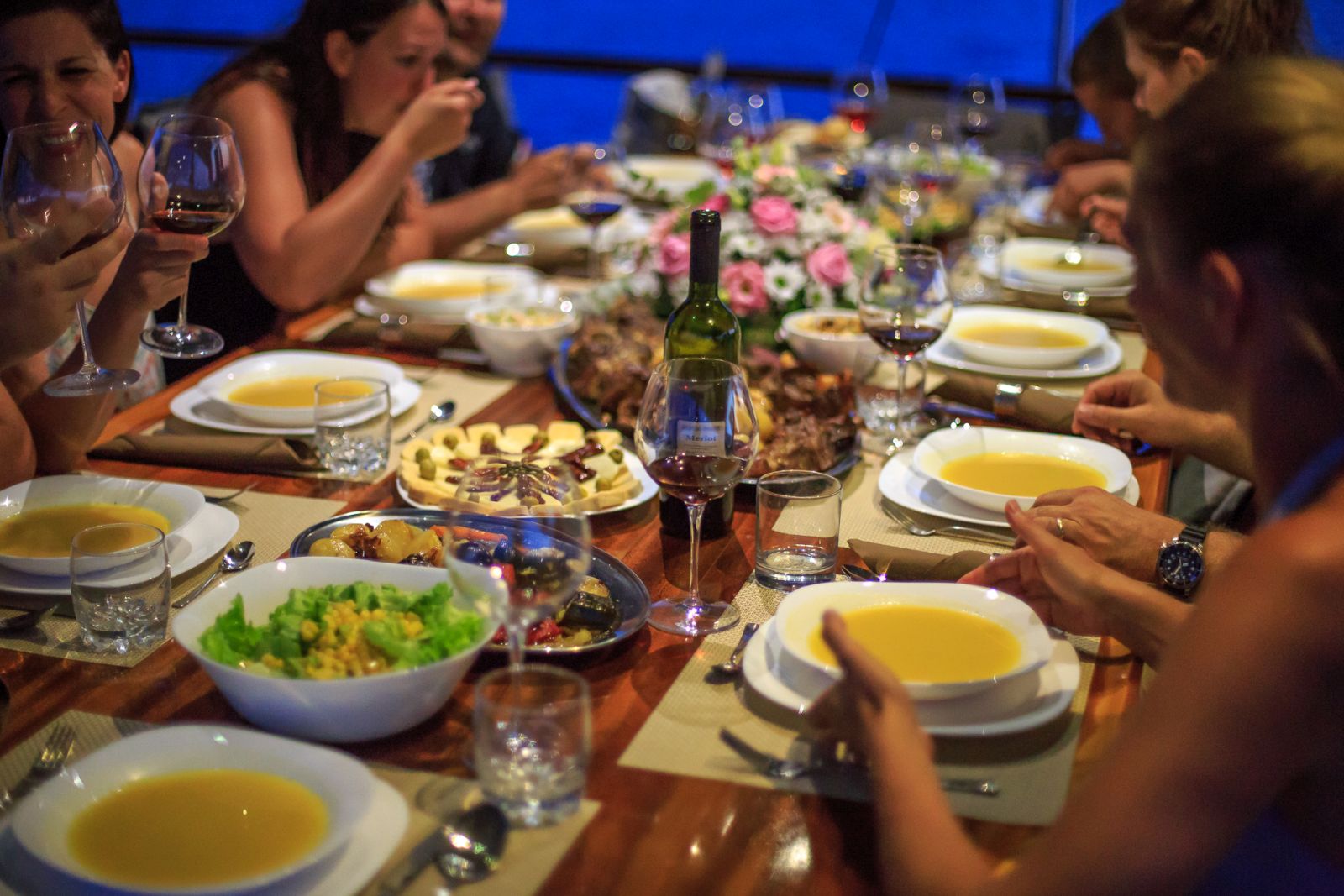 View of Dining on board Allure in Croatia