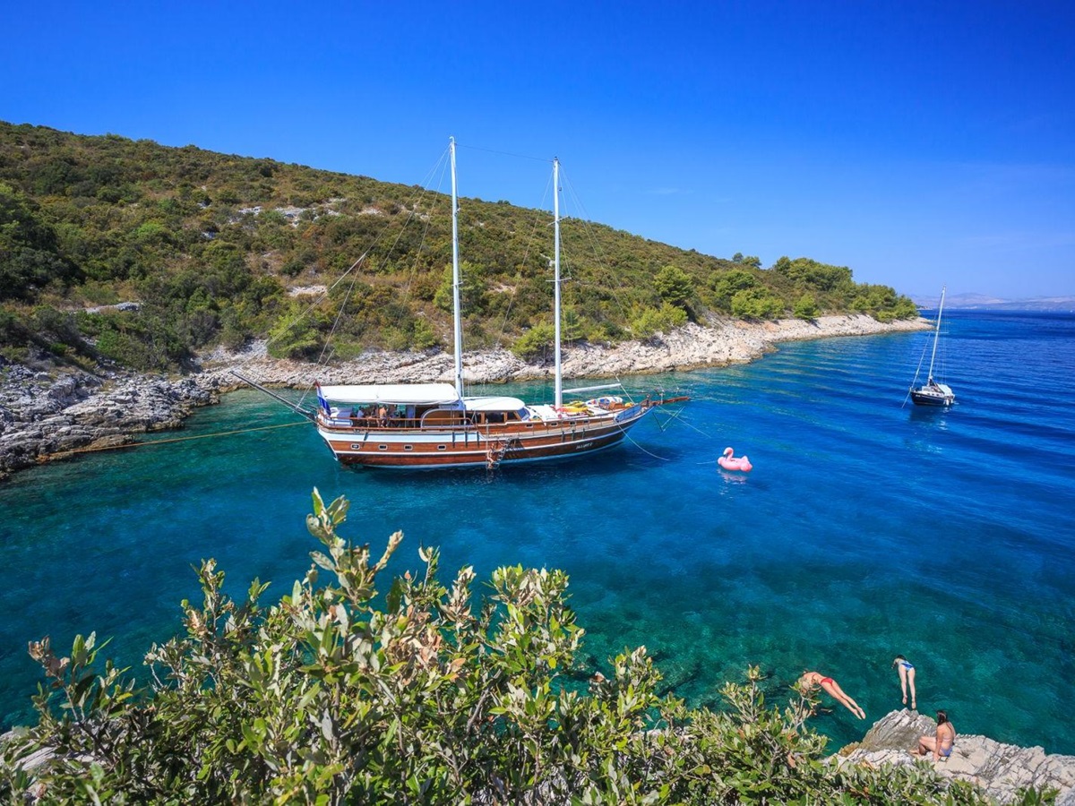 View of Allure from coast in Croatia