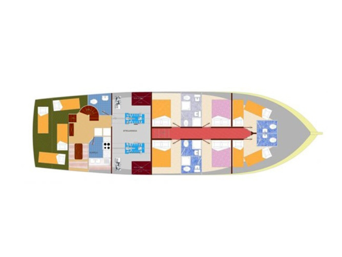 Deck plan for Altair in Croatia
