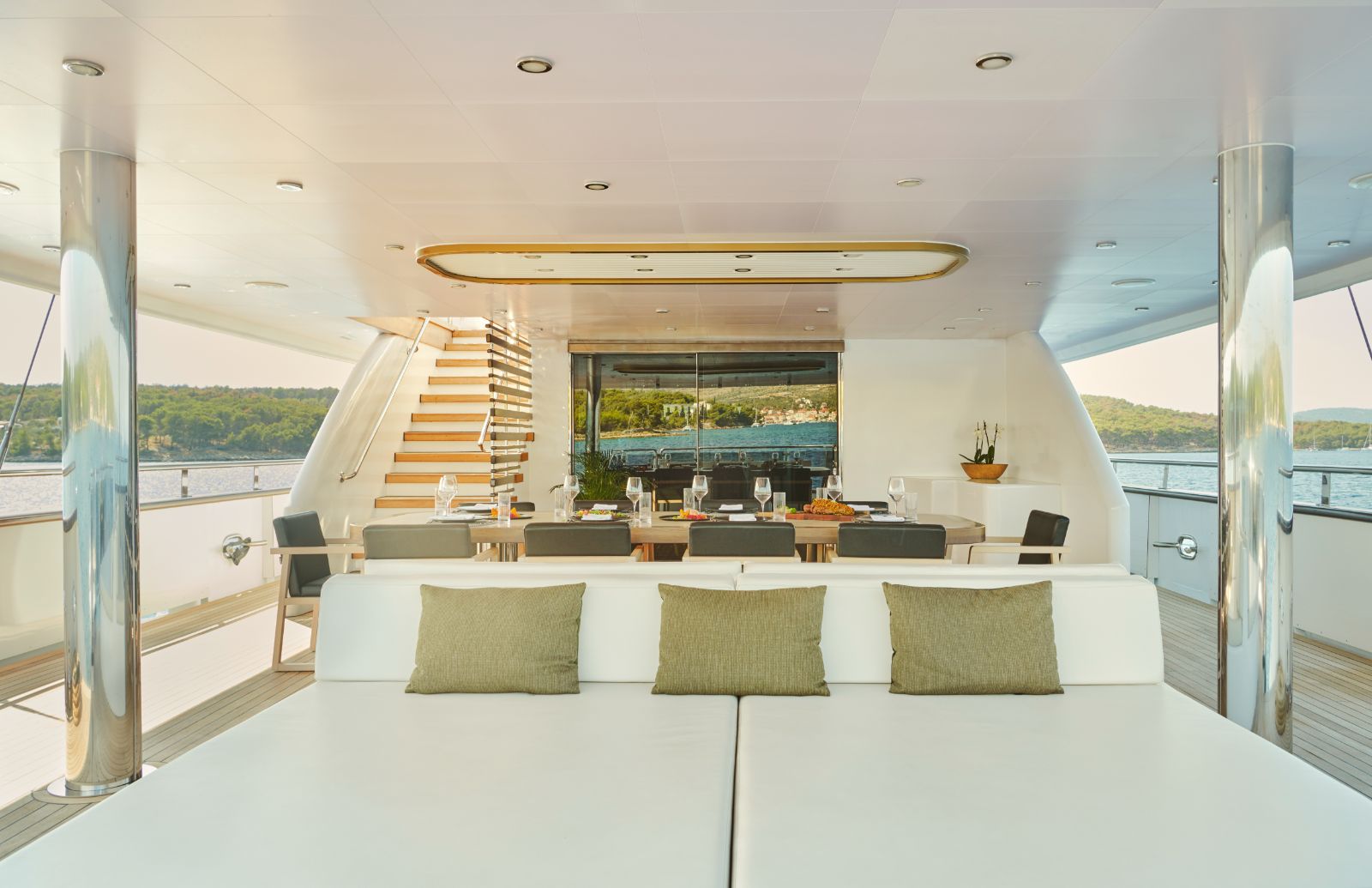 Loungers onboard the Anima Maris gulet in Croatia