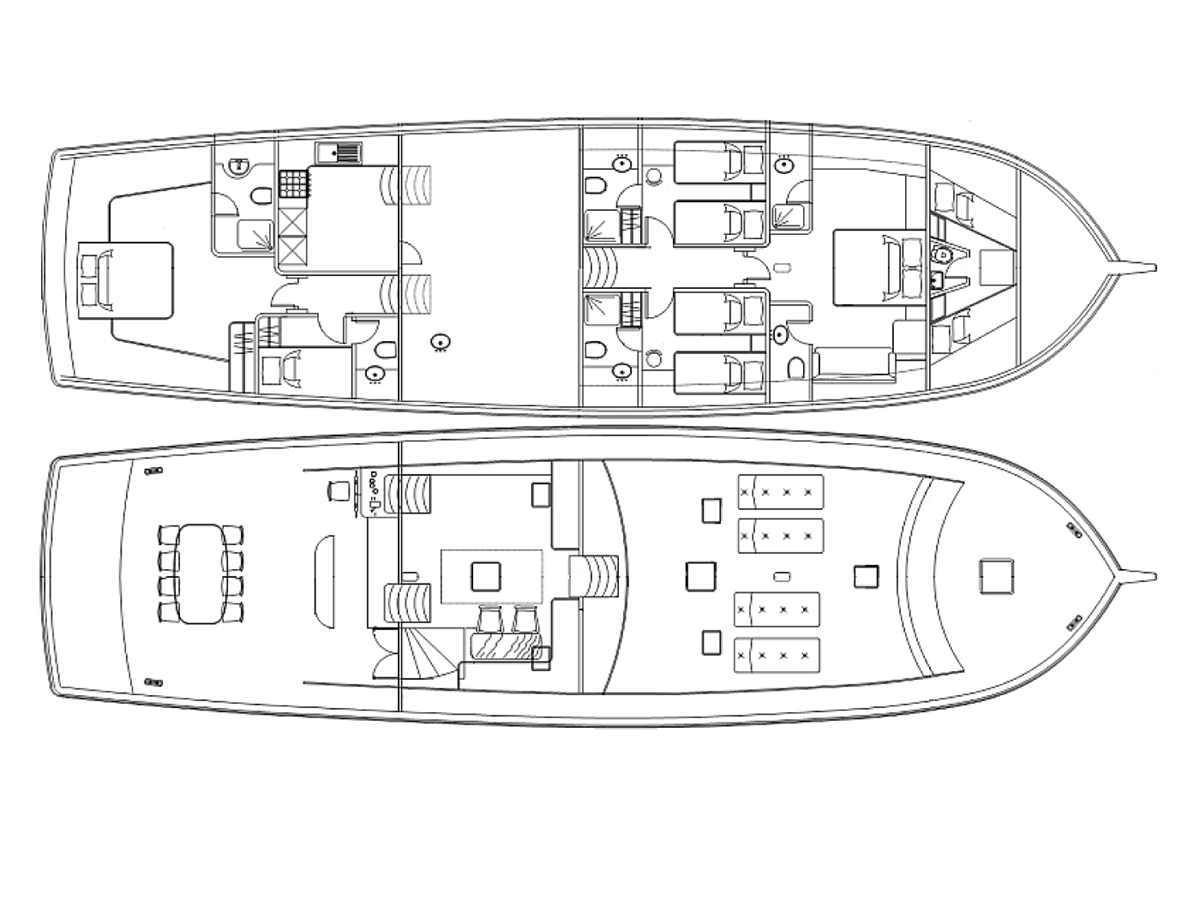 Deck plan for Artemis in Turkey