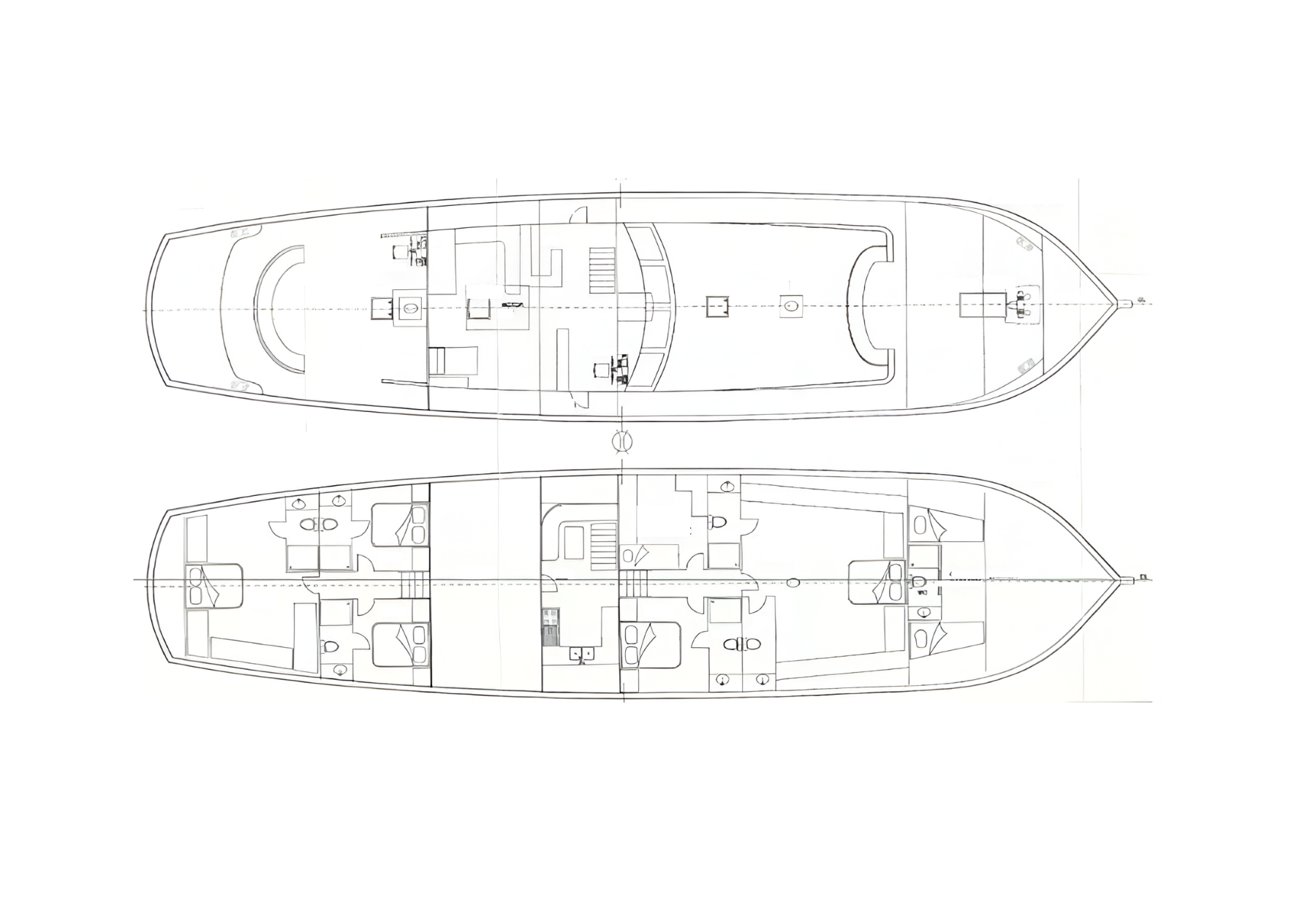 Deck plan of the Babylon luxury gulet in Turkey