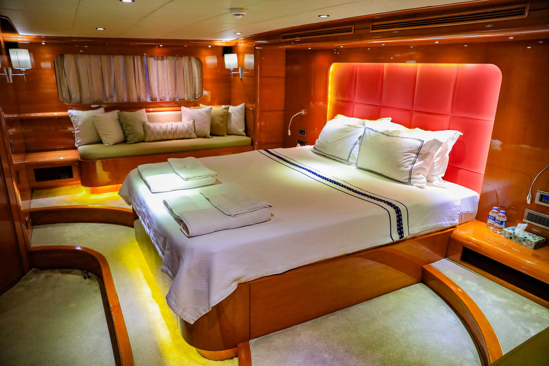 Main cabin onboard Canaria luxury gulet in Turkey