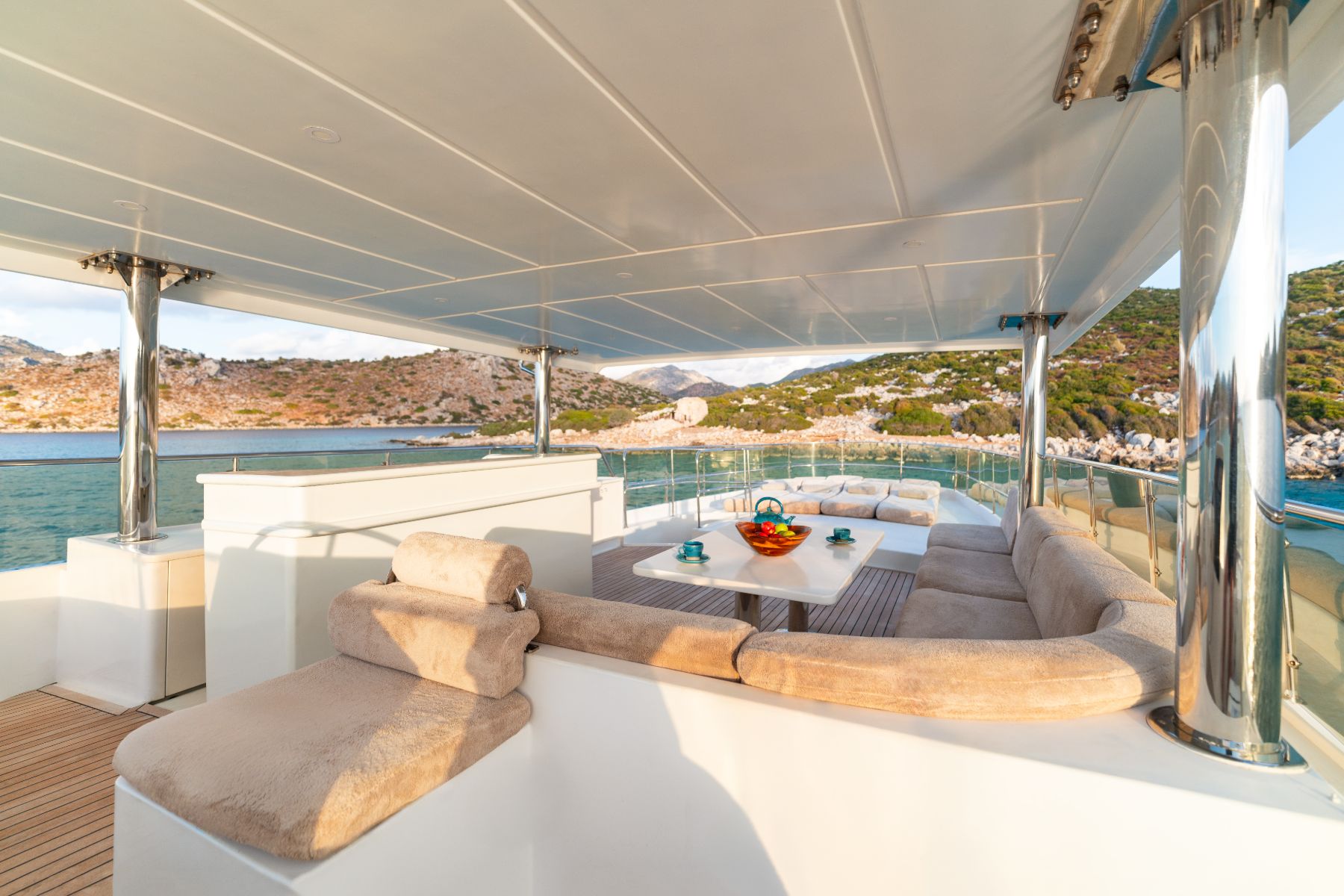 Flybridge on the Caneren luxury gulet in Turkey