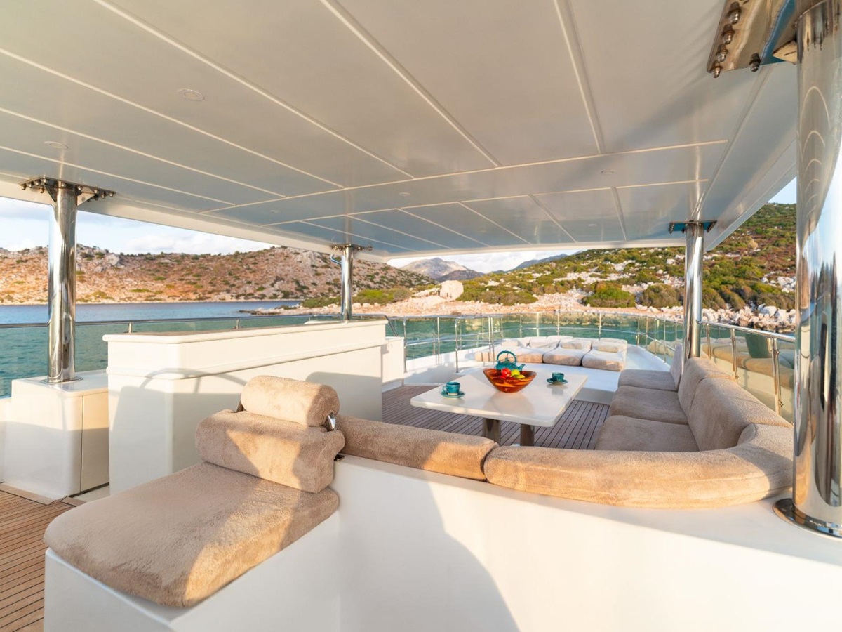 Flybridge on the Caneren luxury gulet in Turkey