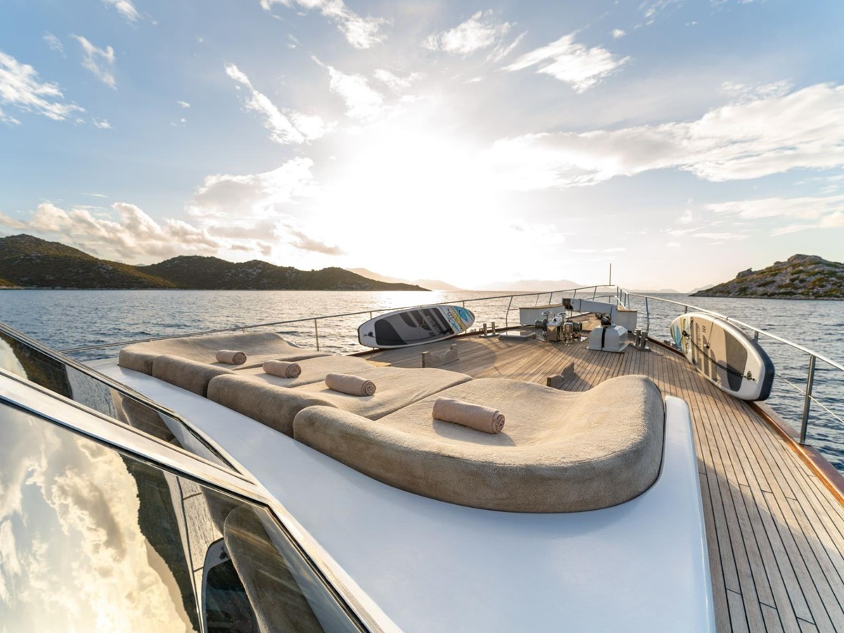 Foredeck on the Caneren luxury gulet in Turkey
