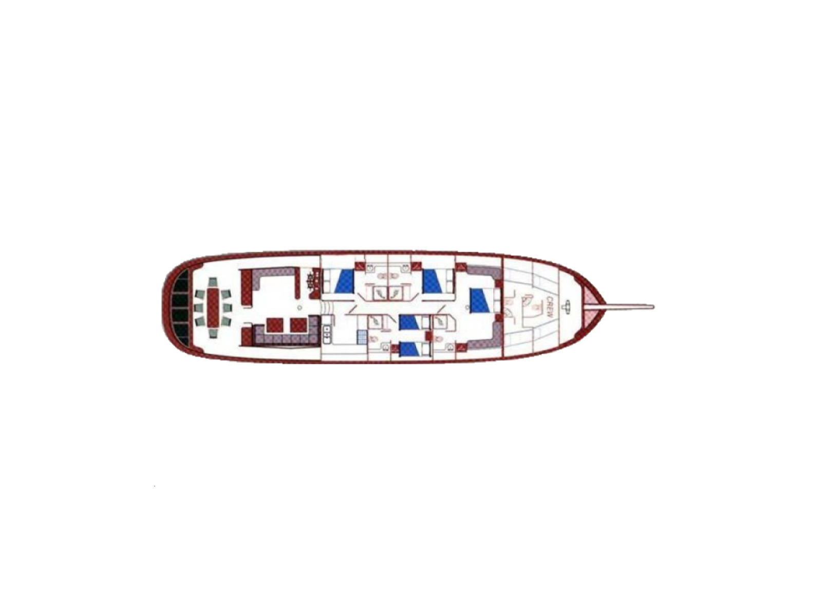 Deckplan of luxury gulet Carpe Diem 7