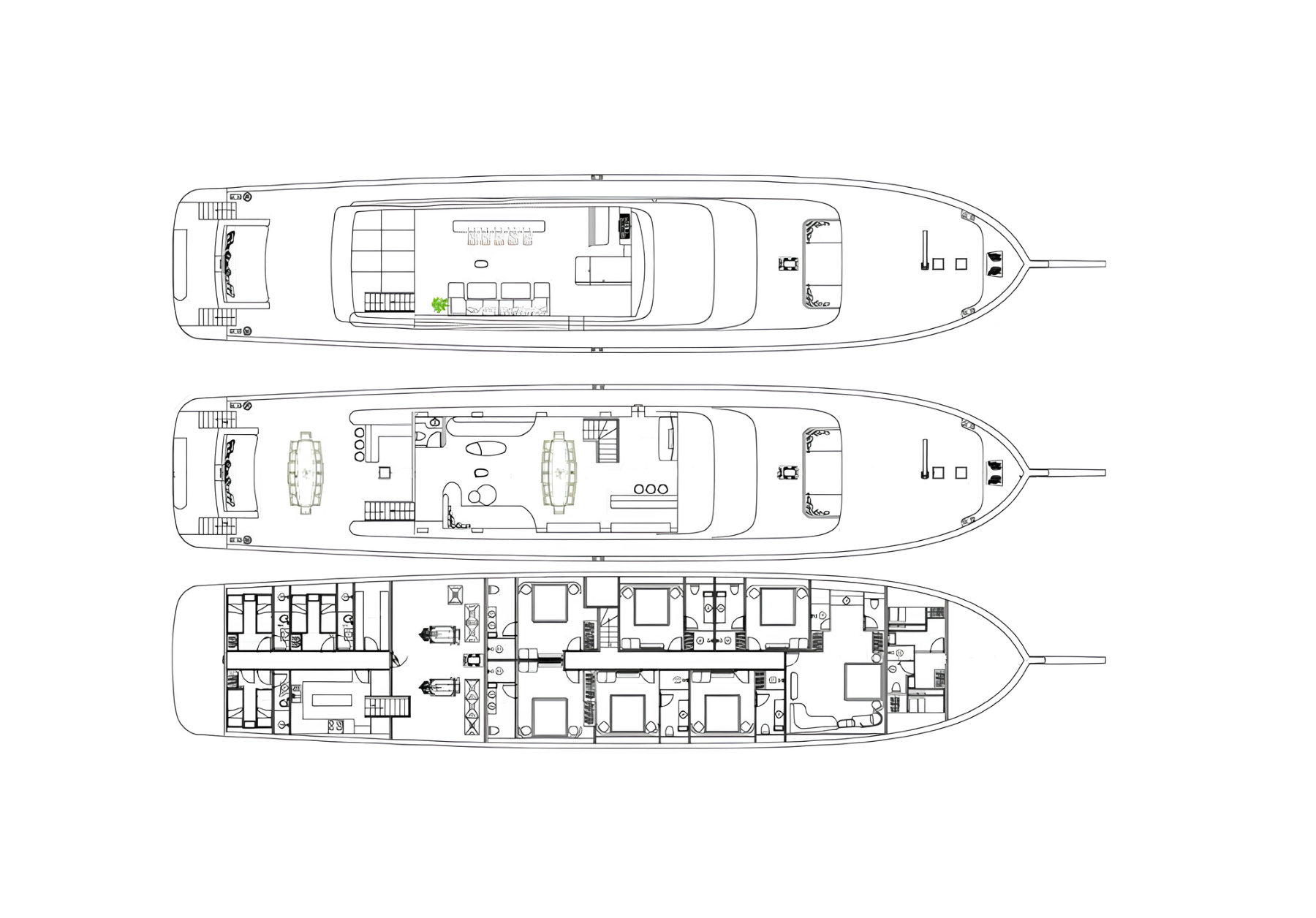 Deckplan of the De Love luxury gulet in Turkey