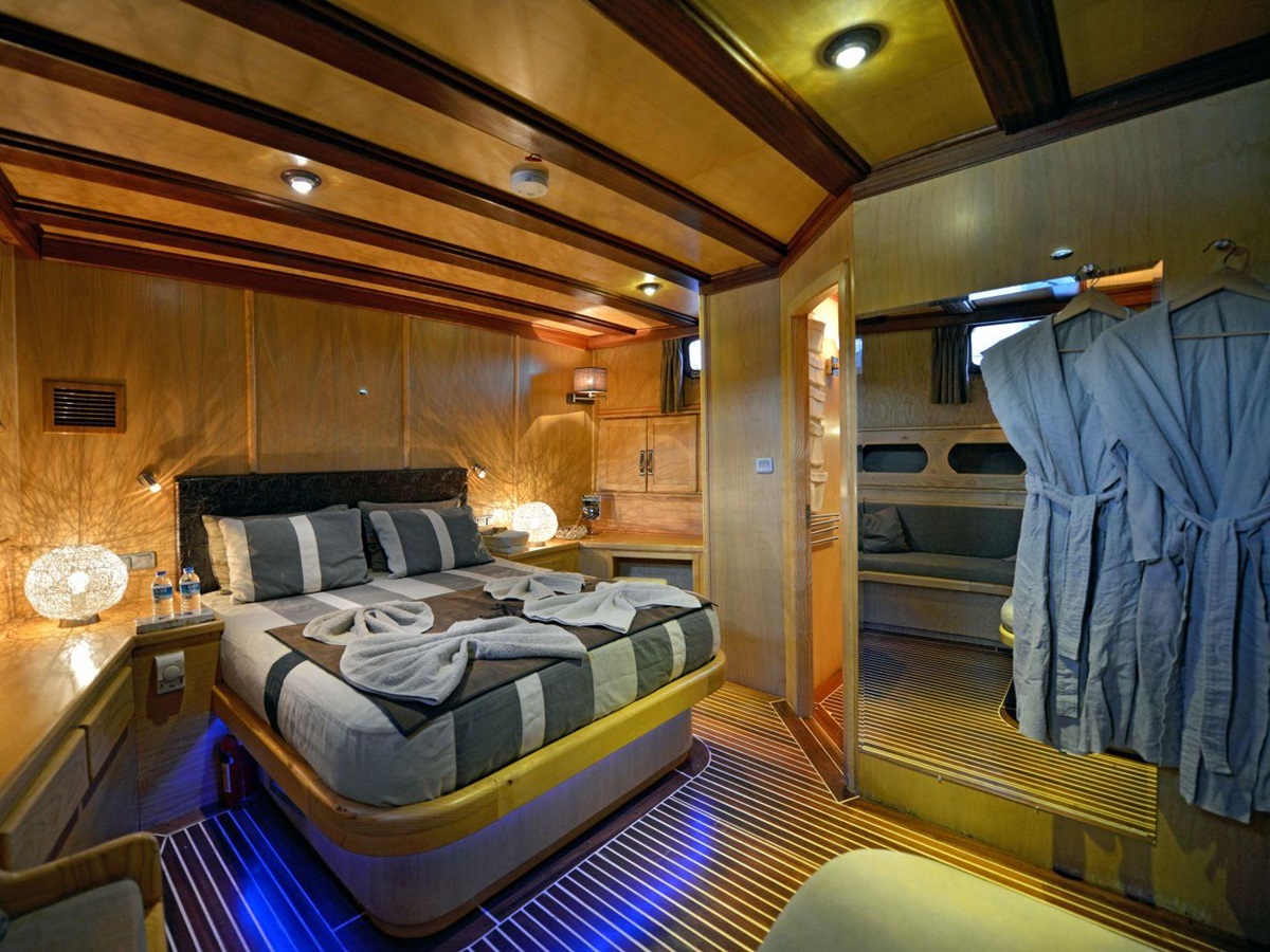 A cabin on board Derin Deniz