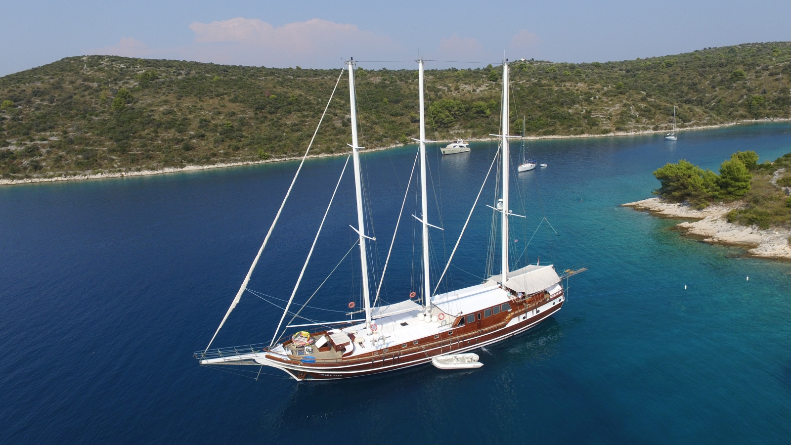 The Dolce Vita gulet sailing along Croatia's Dalmatian coast