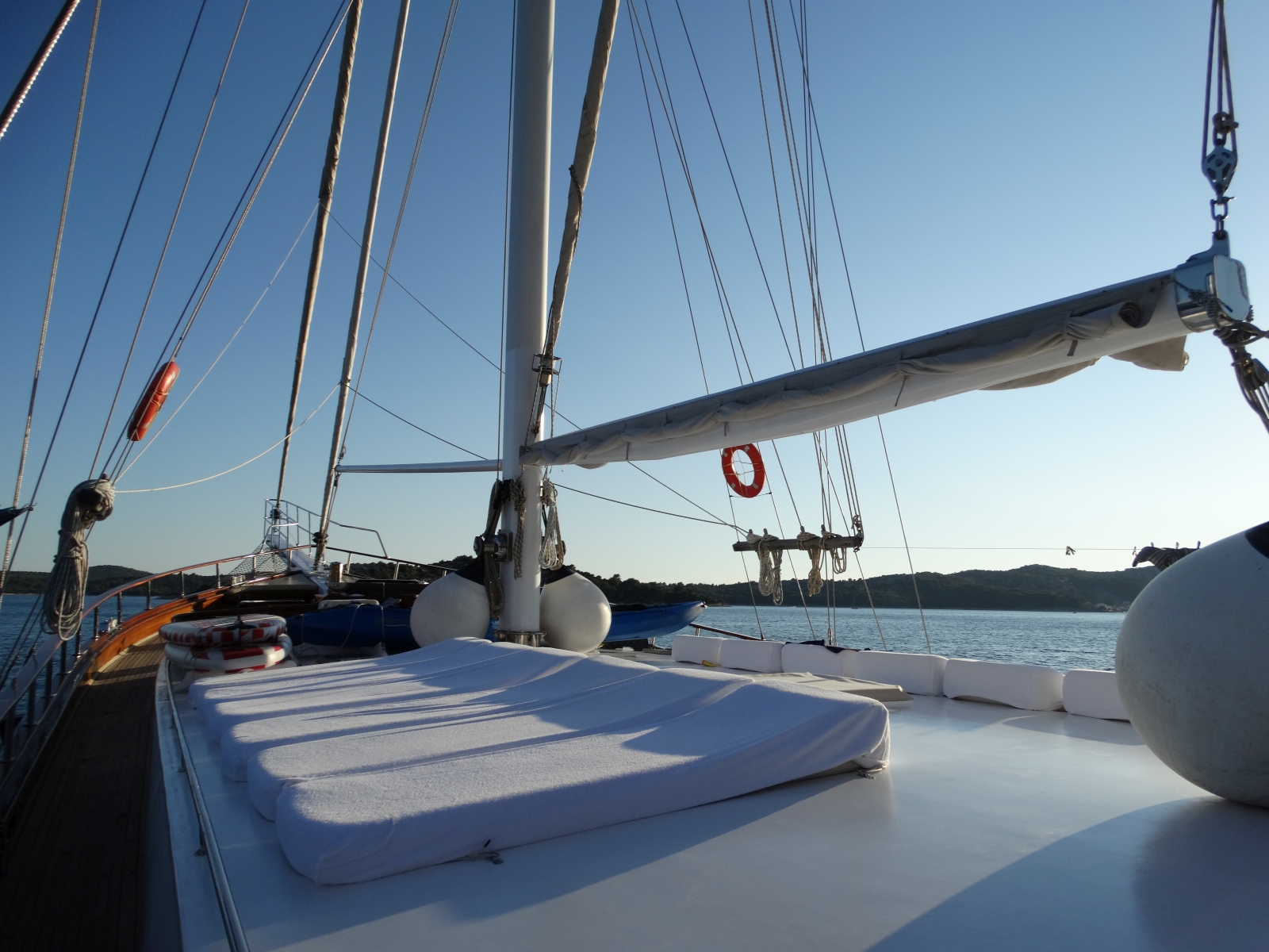 Sun deck on board the Dolce Vita gulet in Croatia