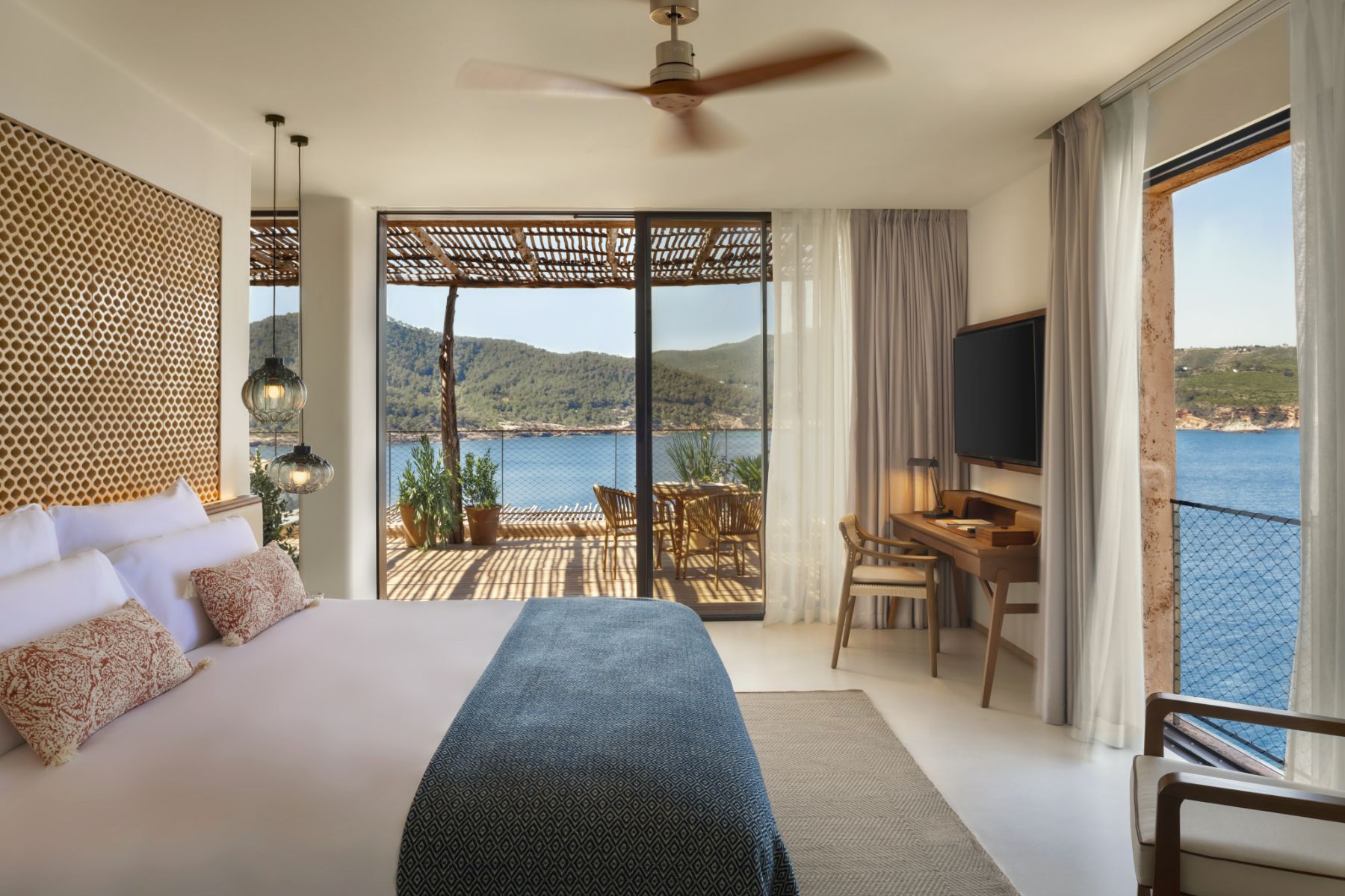 Guest suite with sea views at Six Senses Ibiza