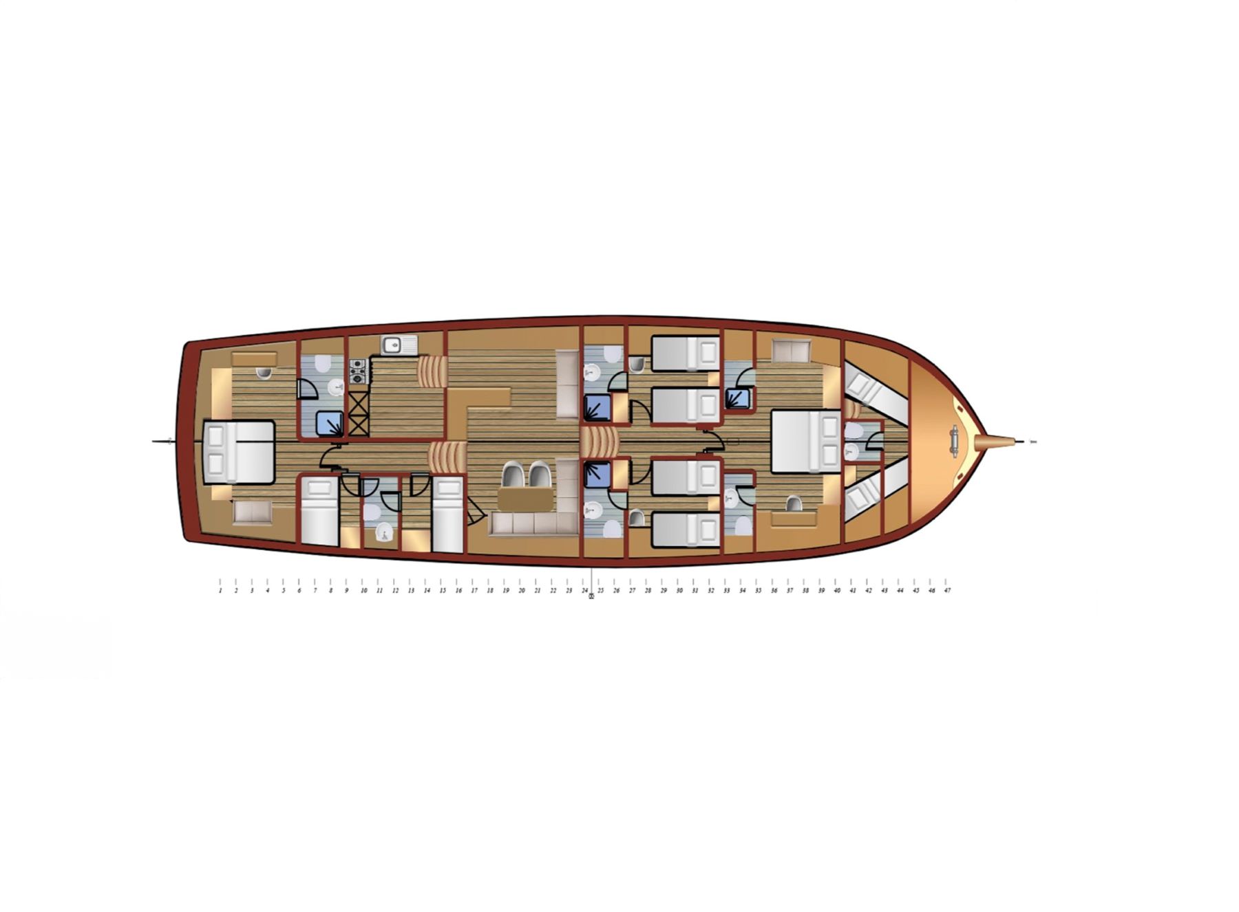 Deckplan of Gozdem the One luxury yacht in Turkey