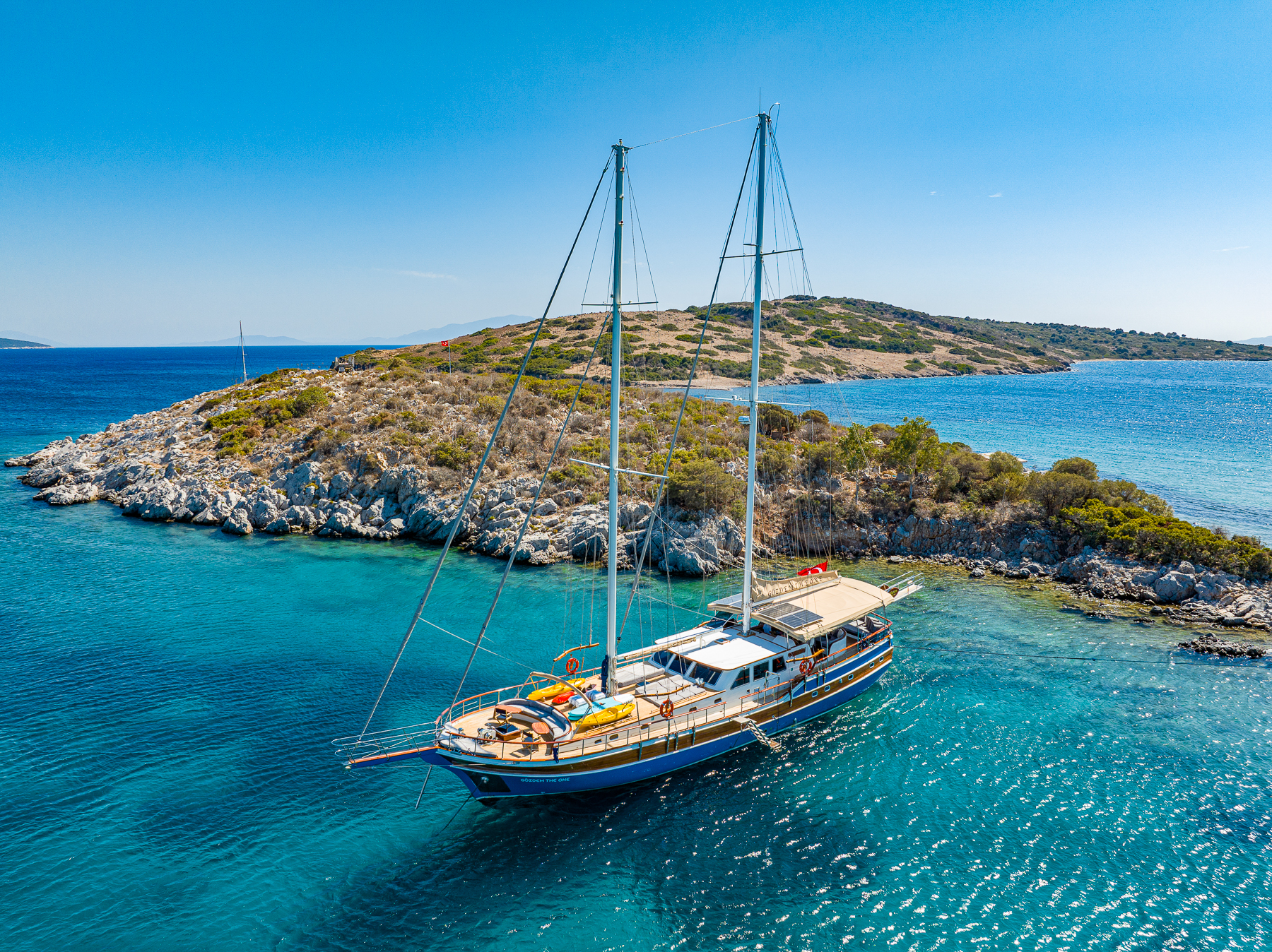 Exterior view of Gozdem the One luxury yacht in Turkey