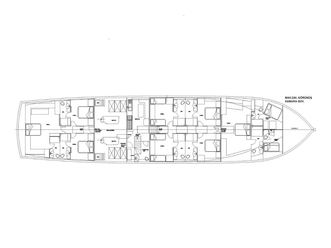The deck plan of Halcon del Mar